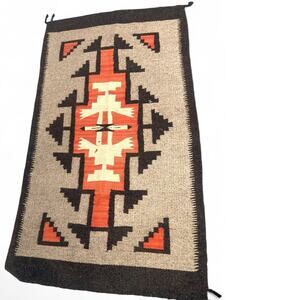 Vintage Native Indian handwoven rug runner KILM Wool Ganado Throw Tapastry